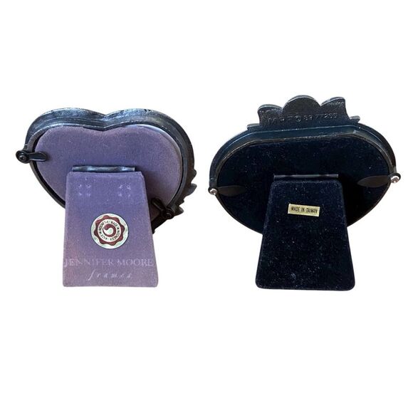 Two Jennifer Moore & Lawrence Victorian Heart-Shaped Antique Silver Frames - Picture 8 of 8